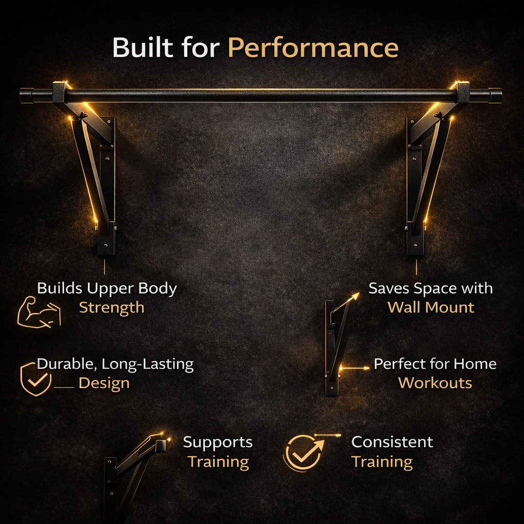 Heavy Duty Wall Mounted Pull Up Bar